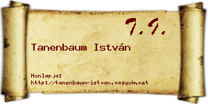 Tanenbaum István névjegykártya