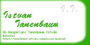 istvan tanenbaum business card